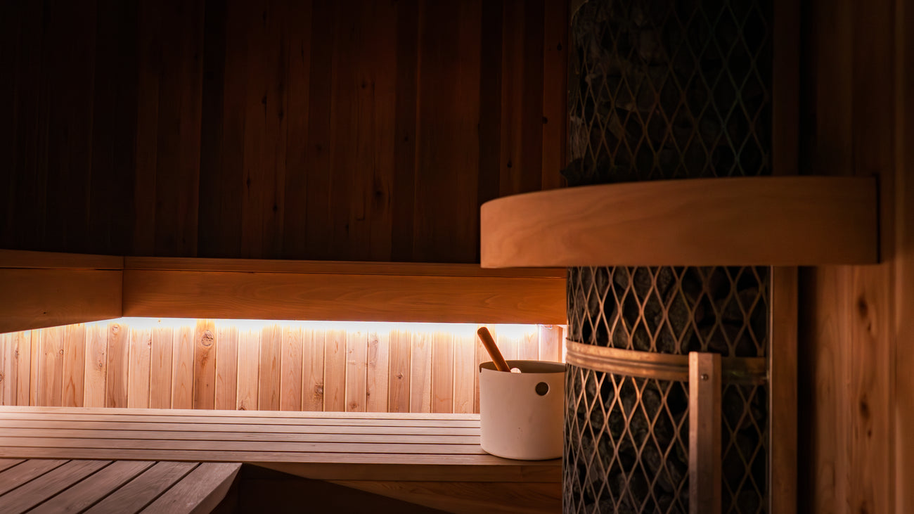 Cedar infrared sauna at Tucson Cold Plunge
